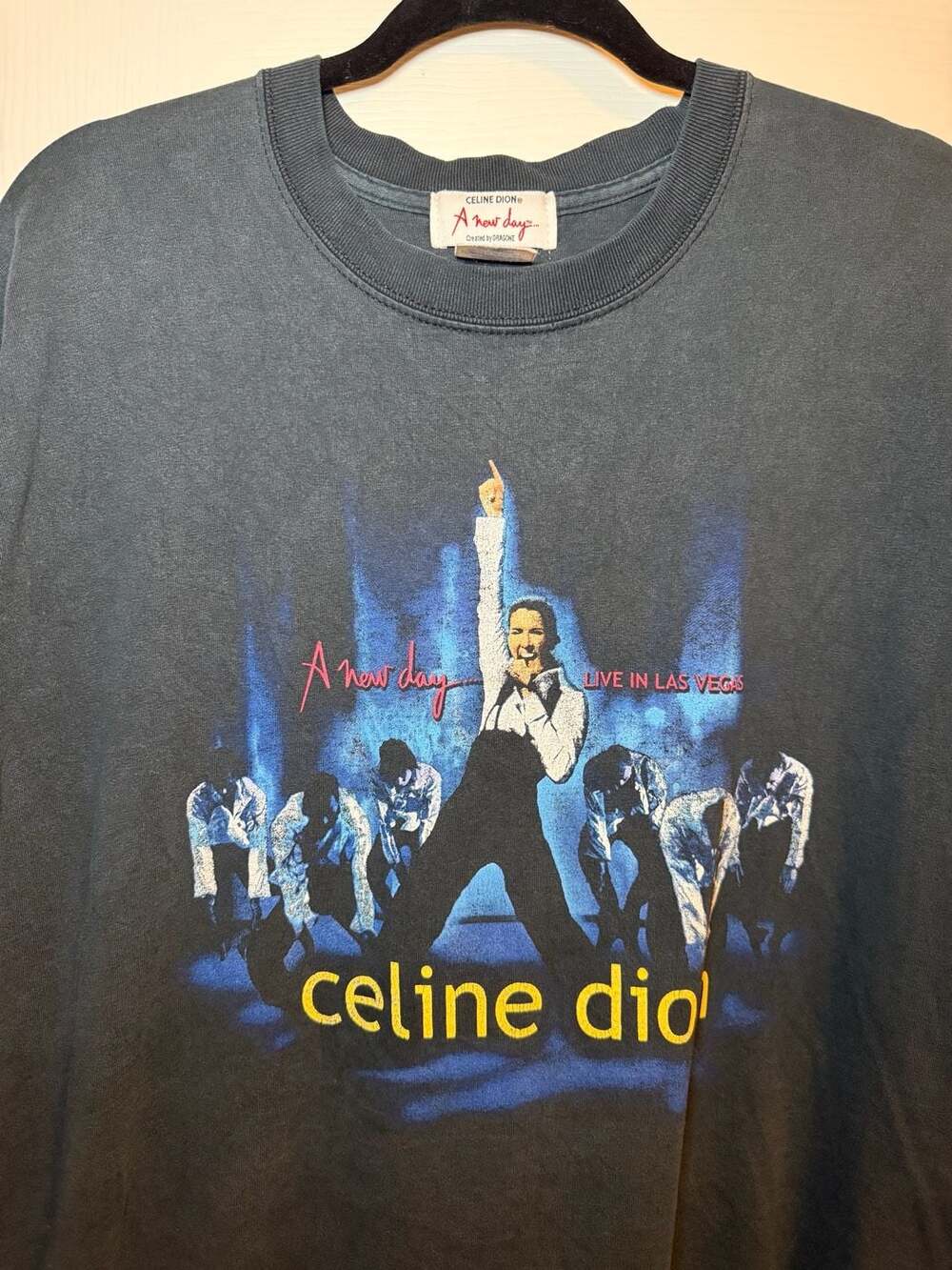 Vintage Celine Dion A New Day Live In Las Vegas Concert T-Shirt Size 2XL